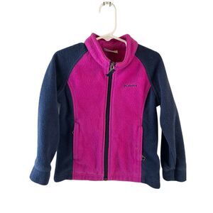 Columbia girls fleece zipper jacket 4t navy